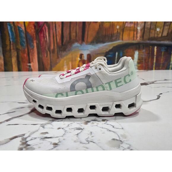 On Running Cloudmonster White Lima Size 5 Women's 61.97725 - Picture 2 of 7